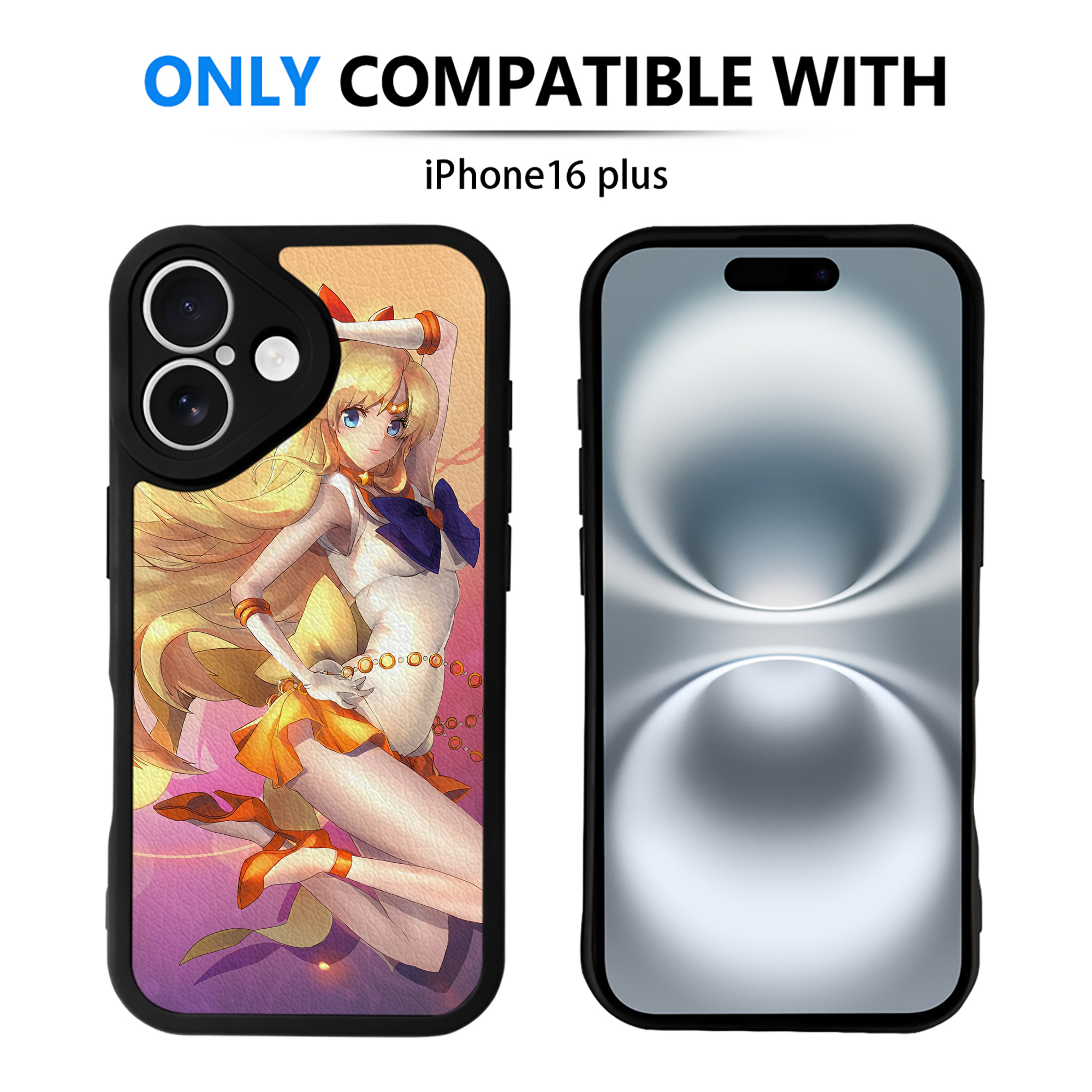 （画像用） 美少女戦士セーラームーン Sailor Moon 【iPhone 16シリーズ対応】シリコンスマホケース（レザー調） 材質：シリコン